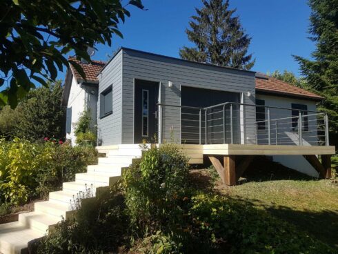 création terrasse plateforme Champagney 70 installation