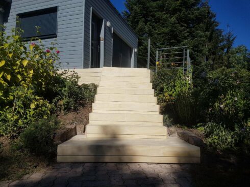 création terrasse plateforme Champagney 70 pose