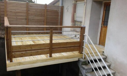 création terrasse plateforme Chatenois 90