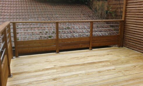 création terrasse plateforme Chatenois 90 installation