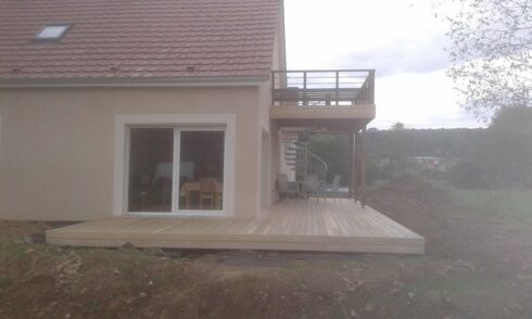 création terrasse plateforme Héricourt 70 installation