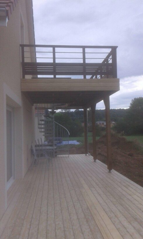 création terrasse plateforme Héricourt 70 pose