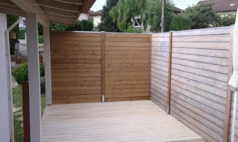 création terrasse plateforme Nommay 25 installation