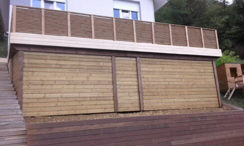 création terrasse plateforme Sochaux 25 installation