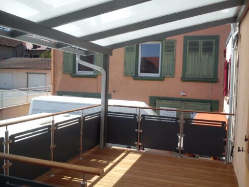 création terrasse plateforme Vieux Charmont 25 installation