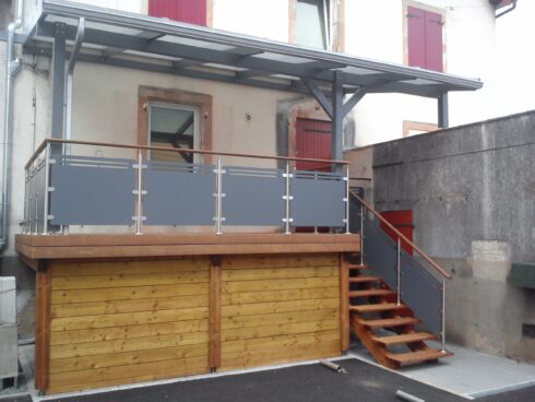 création terrasse plateforme Vieux Charmont 25 pose