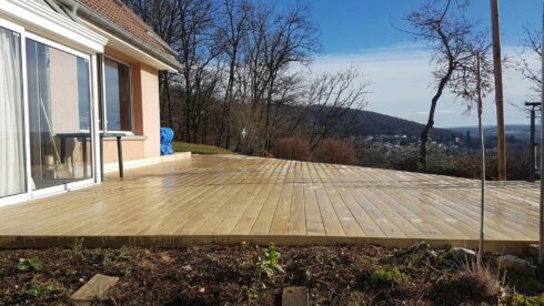 création terrasse plateforme pose Bavans