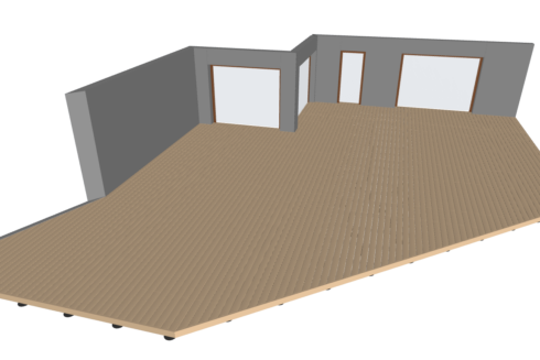 création terrasse sortie de jardin Andelnans 90