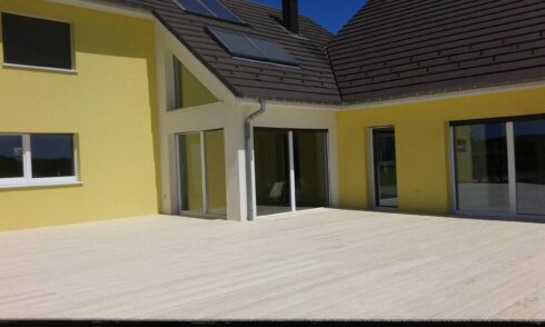 création terrasse sortie de jardin Andelnans 90 pose