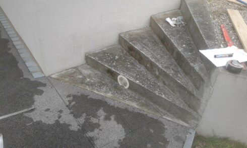 création terrasse sortie de jardin Bavilliers 90 pose