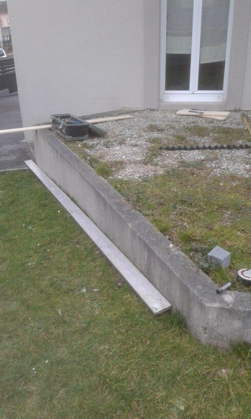 création terrasse sortie de jardin Bavilliers 90