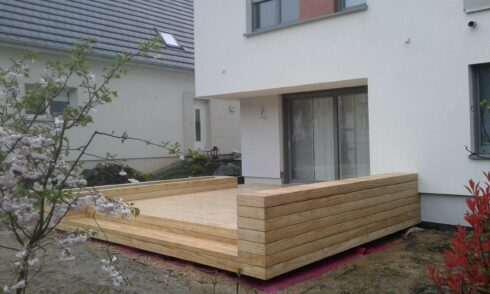 création terrasse sortie de jardin Brunstadt 68