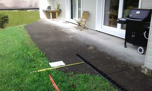 création terrasse sortie de jardin Dampierre 25