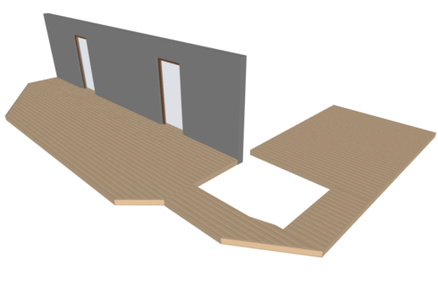 création terrasse sortie de jardin Dampierre 25 étude