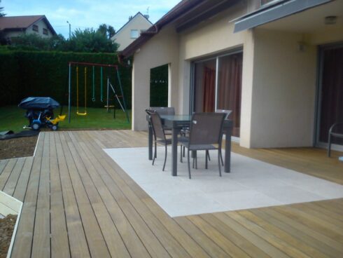 création terrasse sortie de jardin Dung 25 étude