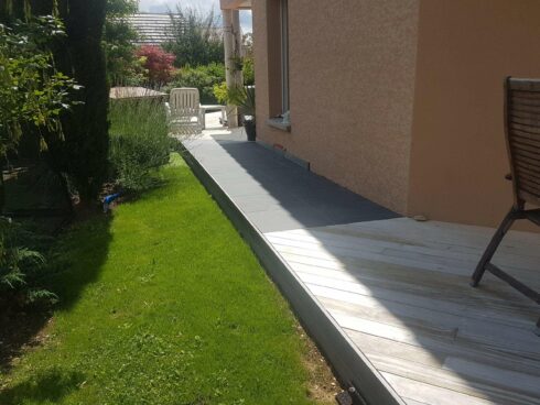 création terrasse sortie de jardin Montbéliard 25 installation