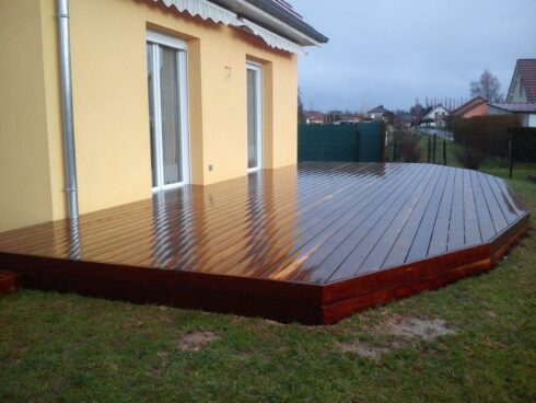 création terrasse sortie de jardin Offemont 90 installation