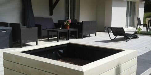 création terrasse sortie de jardin Urcerey