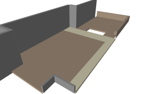 création terrasse sortie de jardin Urcerey 90