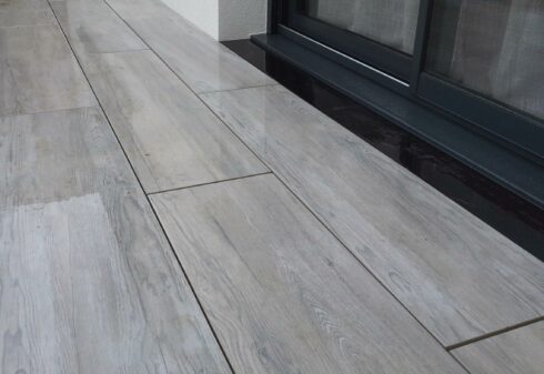 création terrasse sortie de jardin à Froide Fontaine 90