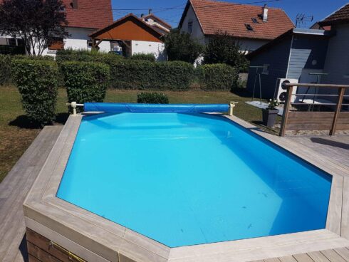 terrasse plage de piscine hors sol Mandeure 25 installation
