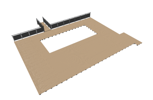 terrasse plage de piscine hors sol Montbéliard 25 étude