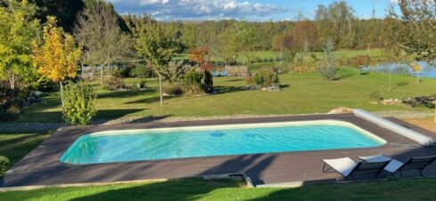terrasse plage de piscine hors sol Montreux Jeune 68 pose