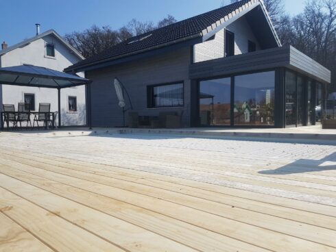 terrasse plage de piscine hors sol Seloncourt 25 pose