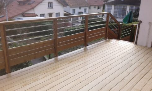 terrasse prolongement balcon existant Essert 90 pose
