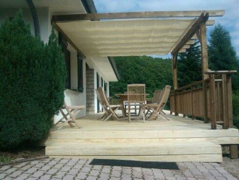 terrasse prolongement balcon existant Giromagny 90 pose