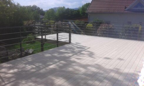 terrasse prolongement balcon existant Lachapelle sous Rougemont 90 installation