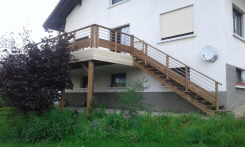 terrasse prolongement balcon existant Maîche 25 pose