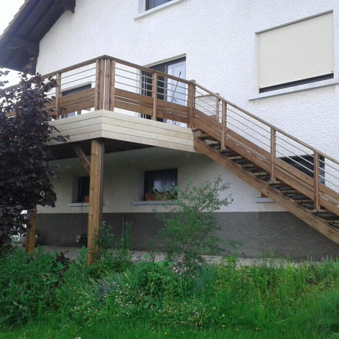 terrasse prolongement balcon existant Maîche 25 pose
