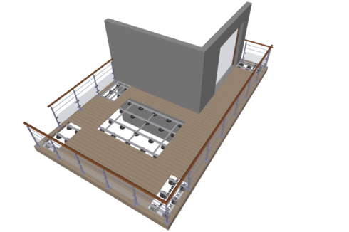 terrasse prolongement balcon existant Pont de Roide 25 pose