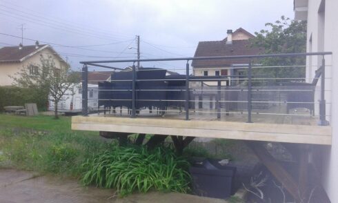 terrasse prolongement balcon existant Seloncourt 25 installation
