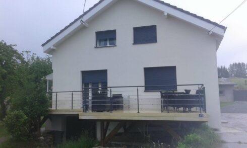 terrasse prolongement balcon existant Seloncourt 25 pose