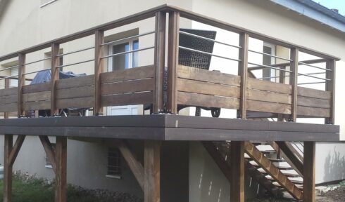 terrasse prolongement balcon existant Vezelois 90 pose