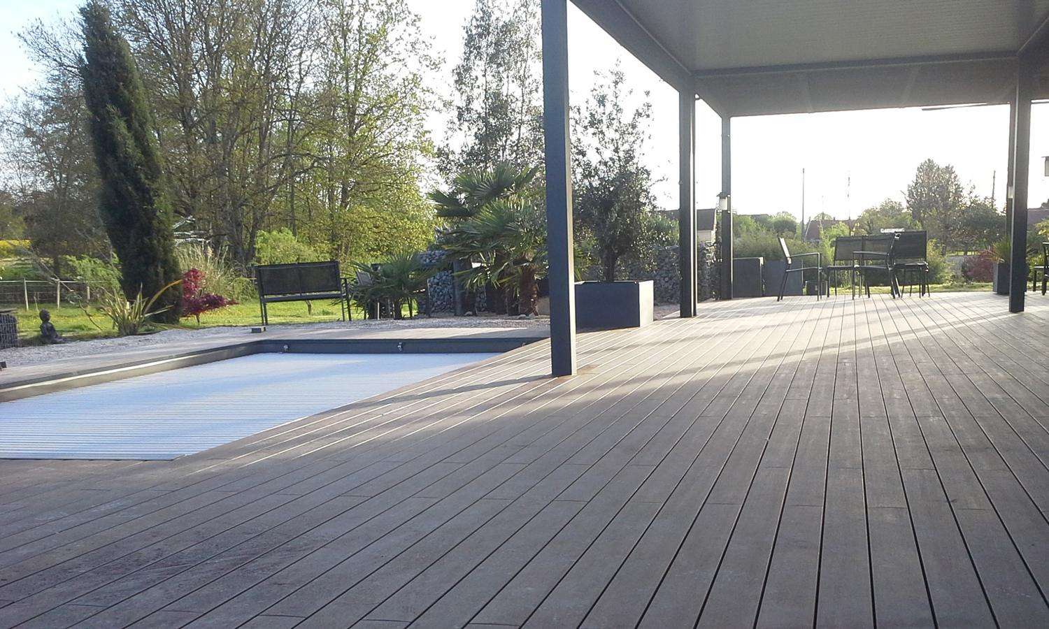 Terrasse en sortie de jardin - Après